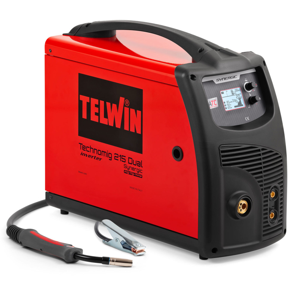 SALDATRICE TECHNOMIG 215 DUAL SYNERGICTELWIN 816232 IN OMAGGIO MASCHERA STREAM + GUANTI MONTANA PLUS