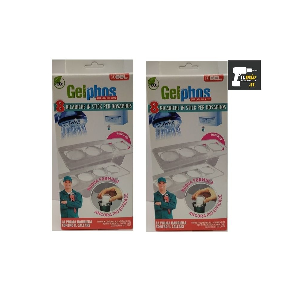 2 CONFEZIONI 8 PEZZI RICARICHE GELPHOS RAPID 107.011.60 2 CONFEZIONI 8 PEZZI RICARICHE GELPHOS RAPID 107.011.60
