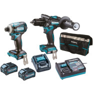 Combo Kit XGT DK0114G201 makita, trapano avvitatore,+ avvitatore impulsi +2 batterie da4 ah+ caricabatterie • BORSONE