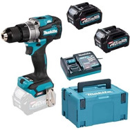 trapano avvitatore con percussione 40V MAKITA HP002GD201 con 2batterie da 2,5 ah+caricabatterie valigetta