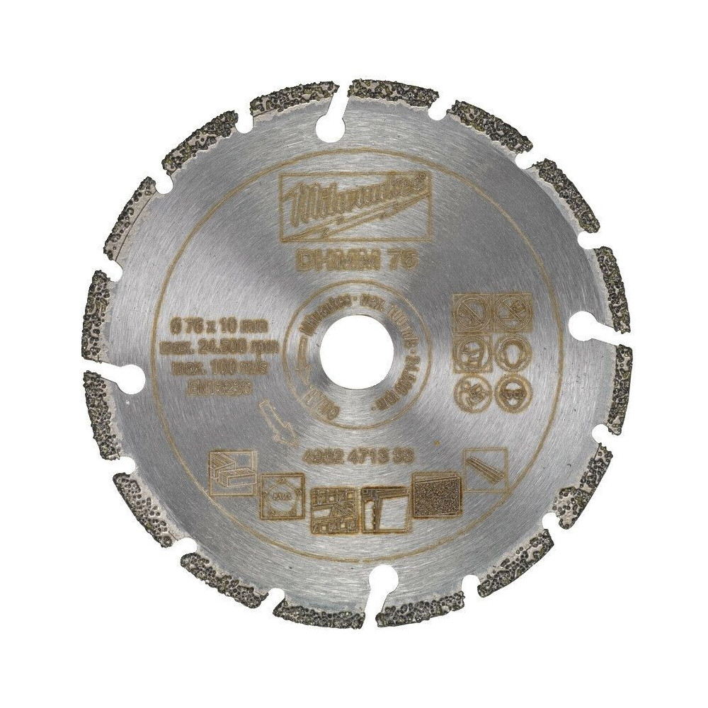DISCO DIAMAMANTATO DHMM 76MM per M12 FCOT MILWAUKEE DISCO DIAMAMANTATO DHMM 76MM per M12 FCOT MILWAUKEE