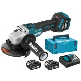 Smerigliatrice + 2 Batterie 5Ah + caricabatterie Makita DGA 513RTJ