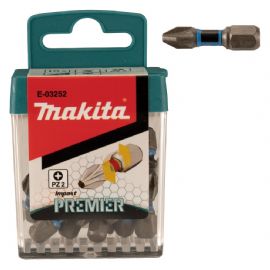 KIT 15 PEZZI  INSERTI Makita E-03252 Croce Pozidriv PZ 2  linea premier impact