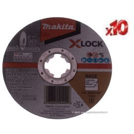 10 DISCHI DA TAGLIO INOX MAKITA E-00418 xlock 125 mm x 1,2 mm