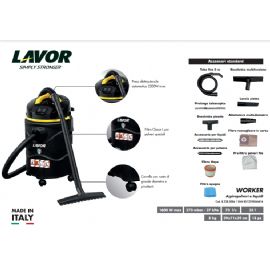 aspirapolvere 35pe wet&dry lavor worker pro