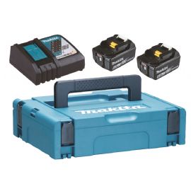 Kit energy Makita 198116-4 2 batterie 18 v. 6 ah caricabatterie e valigetta